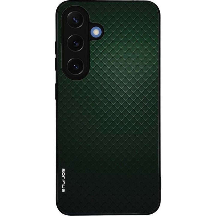 Husa telefon Sonique Carbon Series, verde, pentru Samsung Galaxy S25, material siliconic, design modern