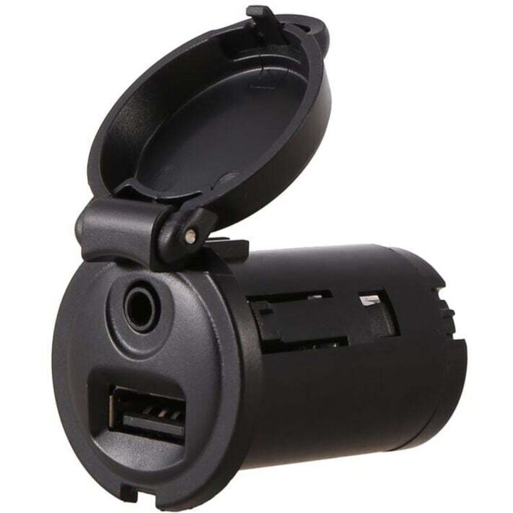 Adaptor USB AUX auto, 96660998XT, 3 pini, plastic, negru