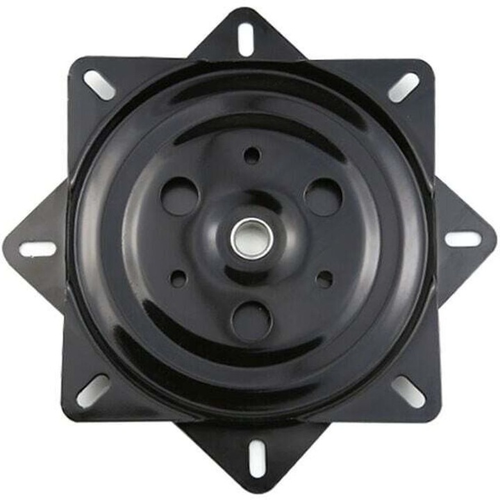 Placa rotativa 360° pentru scaune si mese, suport din otel, design rezistent, negru