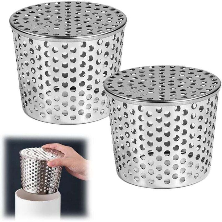 Set 2 protectii pentru jgheaburi din otel inoxidabil, 110x90mm, rezistente la coroziune, instalare usoara