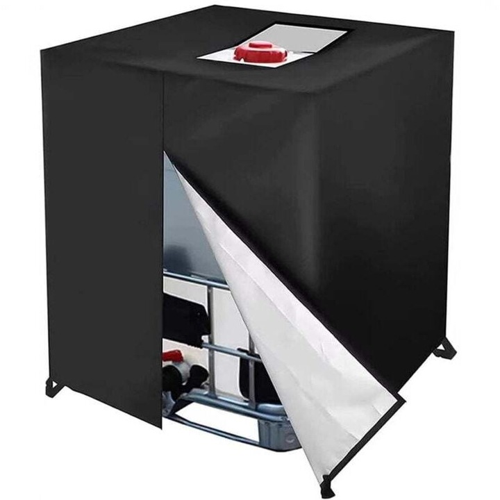 IBC tartályhuzat 1000L, 420D UV- és porálló, cipzárral, 120x100x116cm