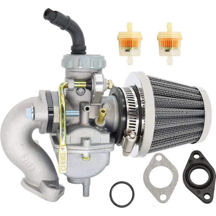 Carburator PZ20 de schimb pentru ATV-uri Kazuma Baja 50cc-125cc, cu filtru de aer de 35mm si manson de admisie