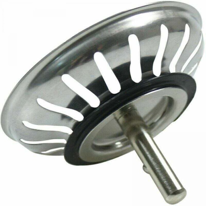 Cos de scurgere pentru chiuveta, 79.3 mm, otel inoxidabil, usor de instalat, rezistent la coroziune