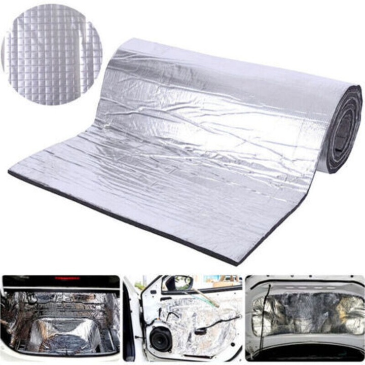 Mat de izolare termica si acustica auto autocolant, 150x50cm, 5mm, impermeabil