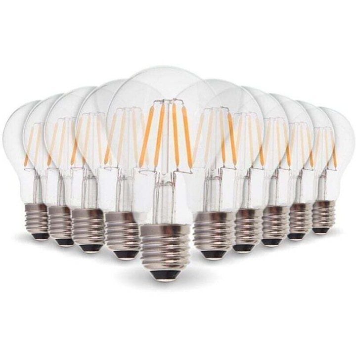 10 db E27 4W (40W-nak megfelelő) meleg fehér 2700K LED izzó készlet