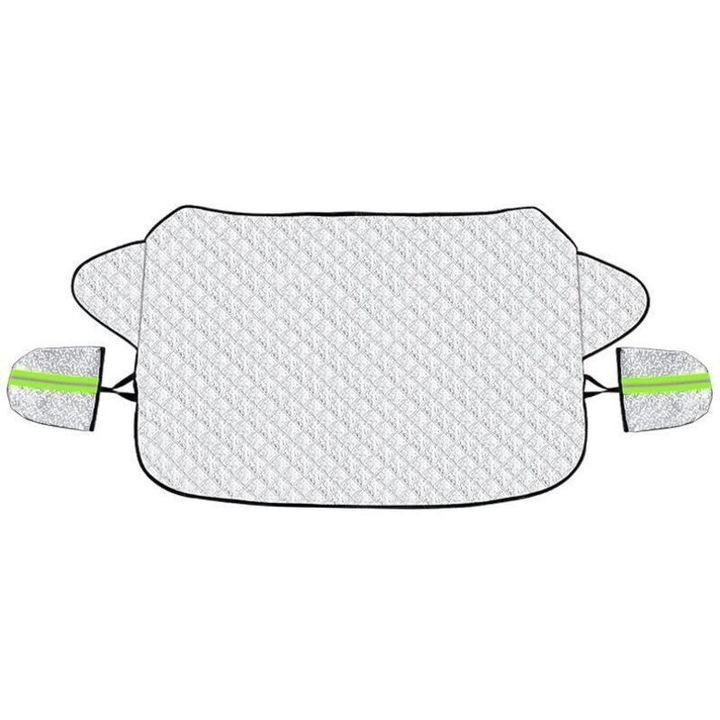 Protectie parbriz auto, 147x100cm, argintie, multifunctionala, anti-frost, pentru majoritatea masinilor