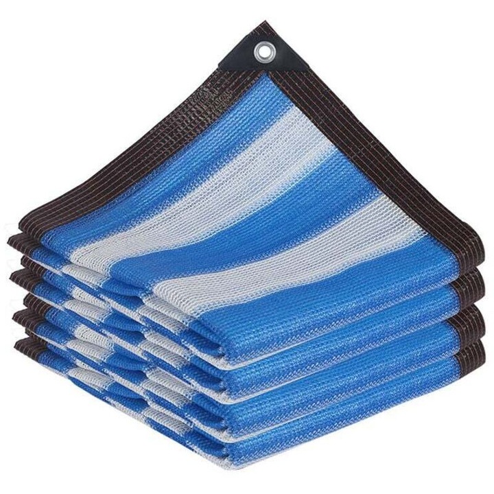 Umbra de soare 3x4m, 55%-85% protectie UV, material HDPE, cu ochiuri, pentru gradina, terasa, pergola