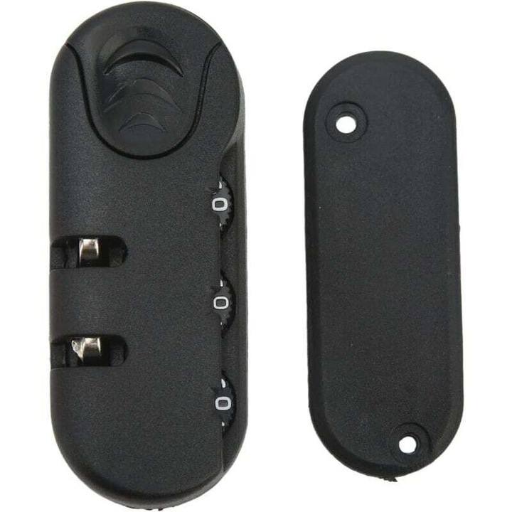 Lacat cu combinatie 3 cifre, rezistent, mat, pentru bagaje, 5x3cm