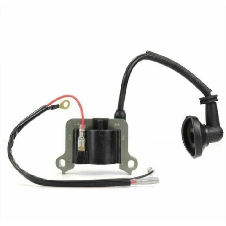 Bobina de aprindere 40-5 44-5 pentru motocoase, plastic, negru, compatibila cu motocoase de 43cc si 52cc
