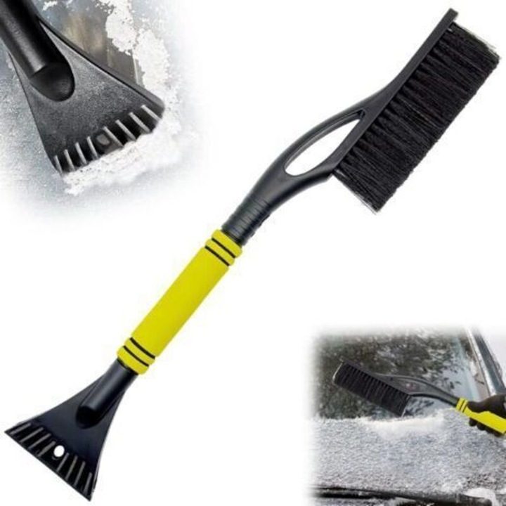Unealta de deszapezire 2 in 1, racleta de gheata si perie de zapada, design detasabil, manere din EVA, pentru masini, furgonete si SUV-uri