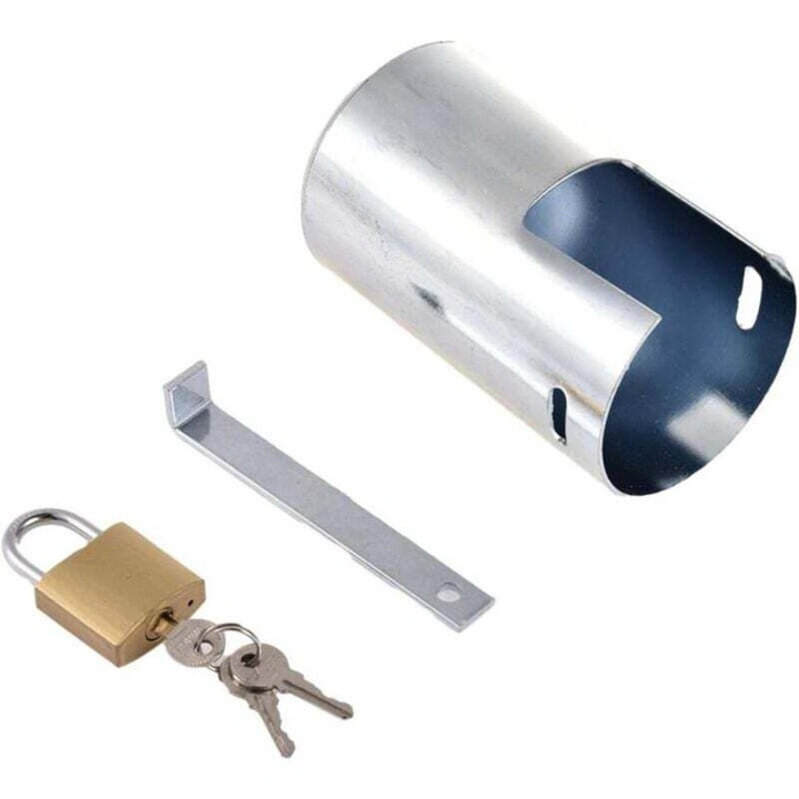 Broasca de apa, metal, set cu 1 capac pentru robinet, 1 blocare, 3 chei, 250g