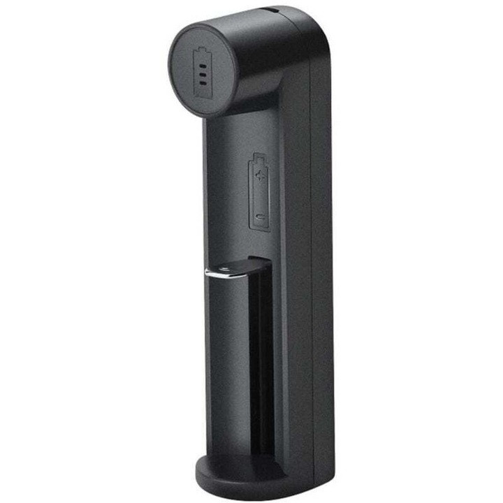 Incarcator baterii 18650, C1, 1 slot, negru, 60cm
