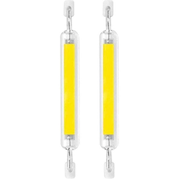 2 db R7s 10W LED izzó készlet, 6000K, szabályozható, 16mm x 118mm