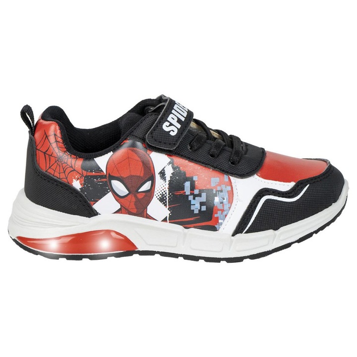 Pantofi de stradă Pókember Force LED cu lumini intermitente, mărimea 28