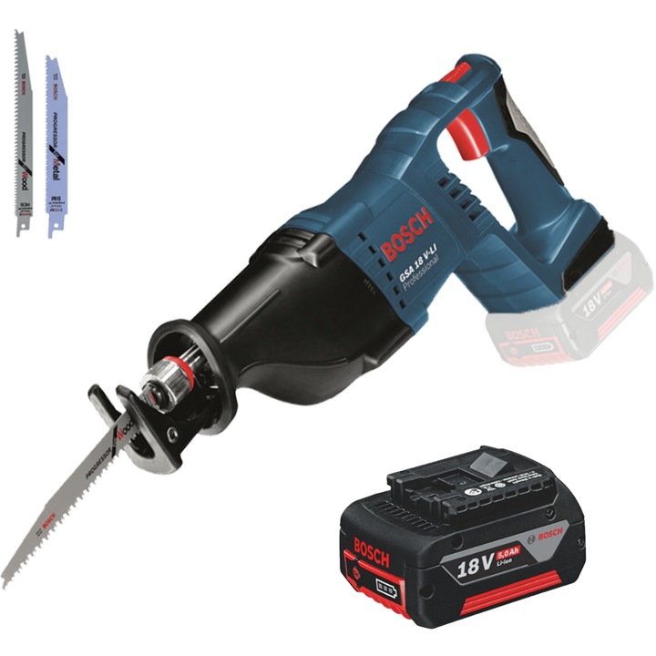 Fierăstrău sabie Bosch GSA 18 V-Li, electric, cu acumulator, L-Boxx
