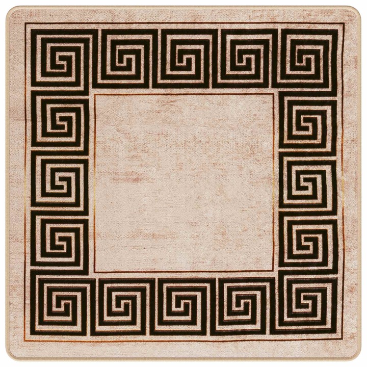 vidaXL Szőnyeg futó MARSA Fekete 100 x 100 cm Poliészter és PVC 42023336