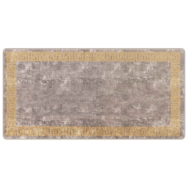 vidaXL Szőnyeg futó MARSA Szürke 100 x 200 cm Poliészter és PVC 42023360