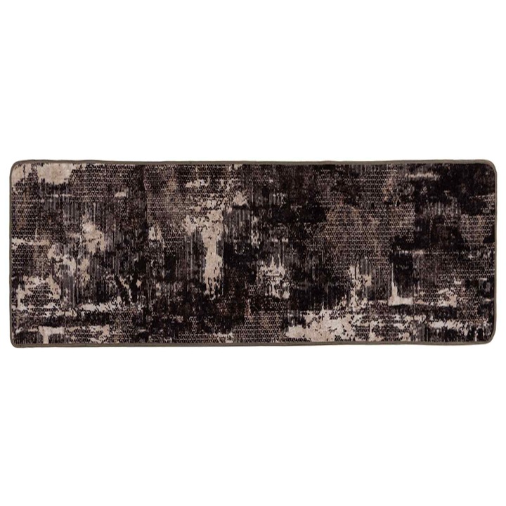 vidaXL Szőnyeg futó MARSA Fekete 80 x 200 cm Poliészter és PVC 42023375