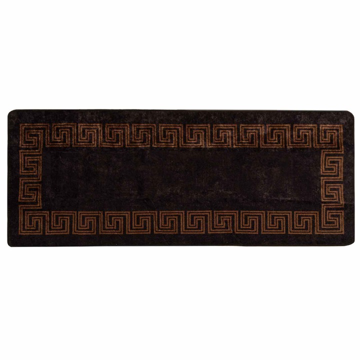 vidaXL Szőnyeg futó MARSA Fekete 100 x 250 cm Poliészter és PVC 42023295