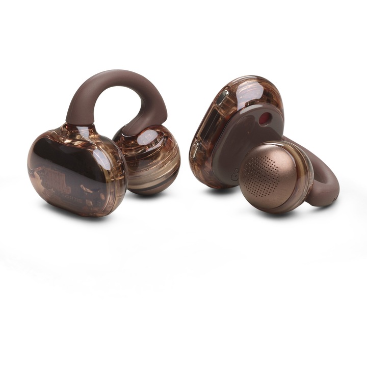 Casti JBL Soundgear Clips, True wireless, Bluetooth, Open-ear, Microfon, maro