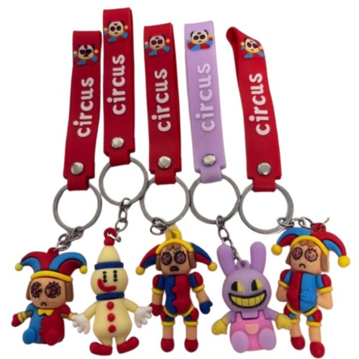 Digitális Cirkusz figura szett, 5 karakter, többszínű, 5 cm