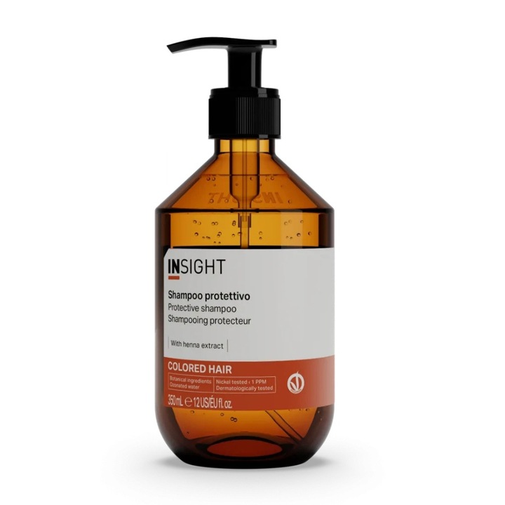 Sampon pentru par vopsit, Insight, cu ulei de macadamia organic, 350 ml