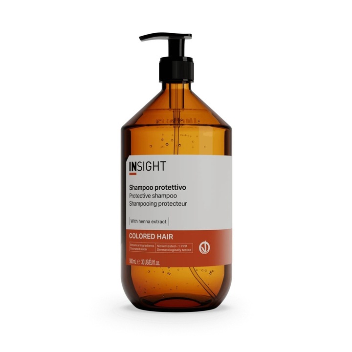Sampon pentru par vopsit, Insight, cu ulei de macadamia organic, 900 ml