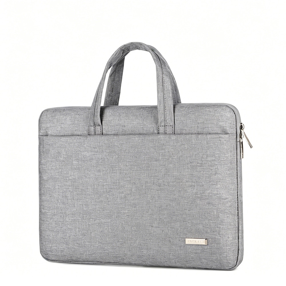 Geanta laptop BOMSTOM, 15.6 inch, gri, impermeabila, cu compartimente multiple, rezistenta la socuri