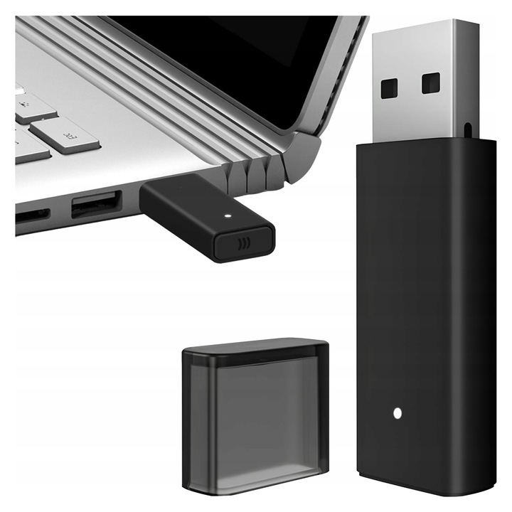 Adapter USB Renew Force Xbox kontrollerekhez, vezeték nélküli, Windows kompatibilis, fekete
