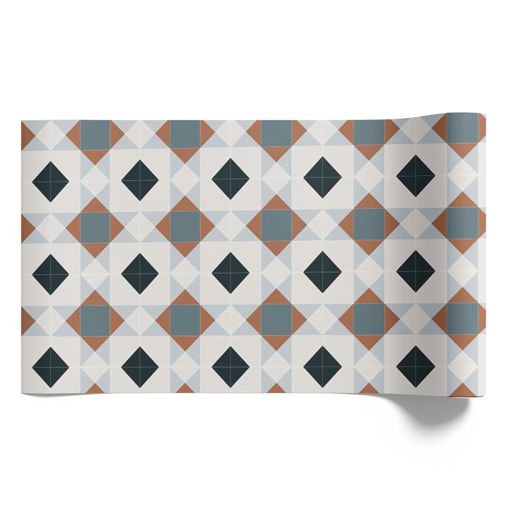 Bútorfólia öntapadós, Coloray, Geometriai minták, szimmetria, modern elrendezés, Szürke, 50x100 cm, Kiváló nyomtatási minőség, Matt felület, Modern design, Nappaliba és hálószobába, 010130570020000057111