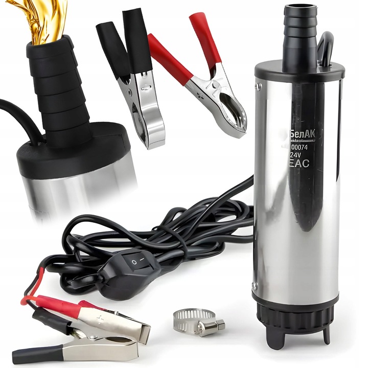 Renew Force merülő szivattyú üzemanyaghoz/vízhez/olajhoz, 12L/perc, 12V/230V, 38mm, ezüst/fekete