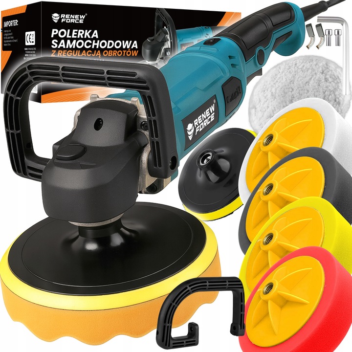 Renew Force 2600W autópolírozó, 8 fordulatszám-fokozat, többszínű