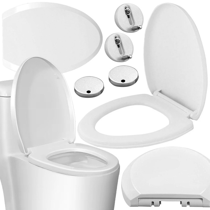 Deska WC Universala Renew Force, Polipropilena, Alb, 450x360mm, Montaj Usor