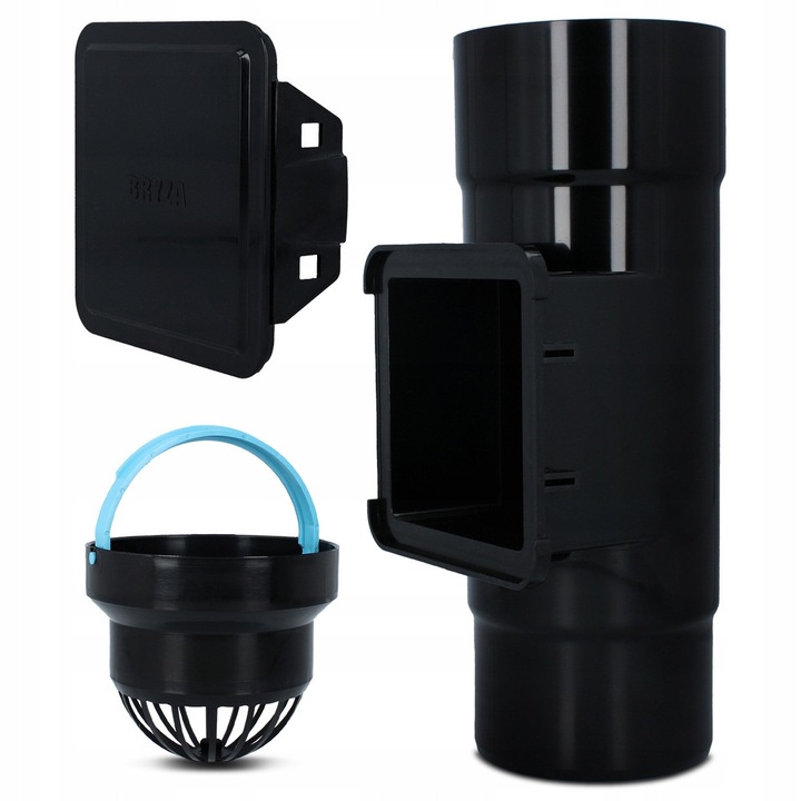Colector Jgheab, Bryza 110 mm, PVC, negru, revizie teava