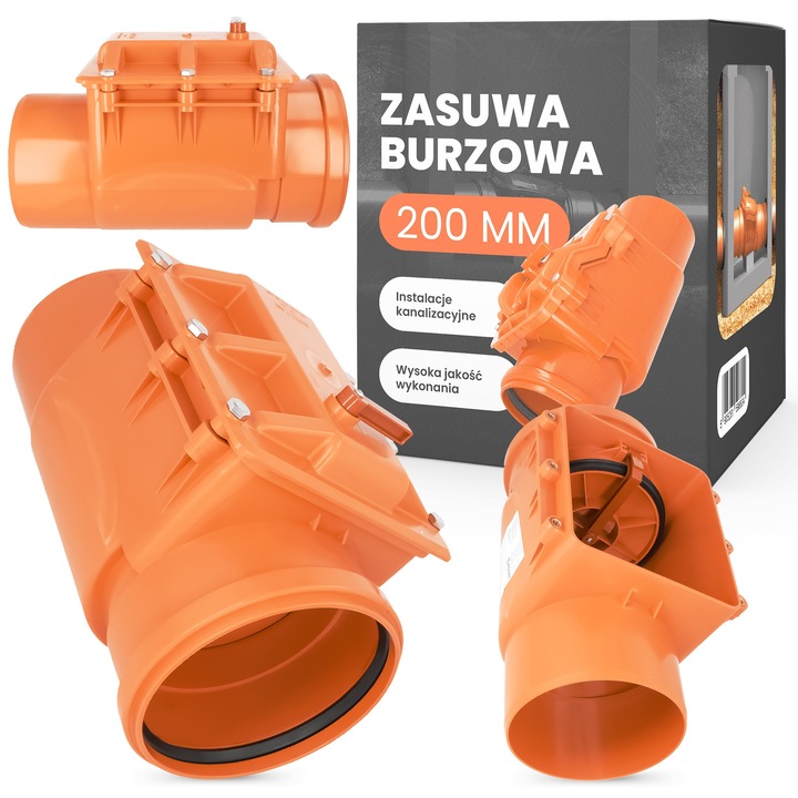 Viharzár, TRCR, 200 mm, PVC, narancssárga, 450x270mm