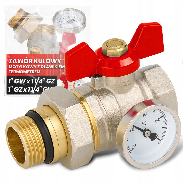 TRCR termosztatikus szelep, 1x1 1/4 GWxGZ, 10 bar
