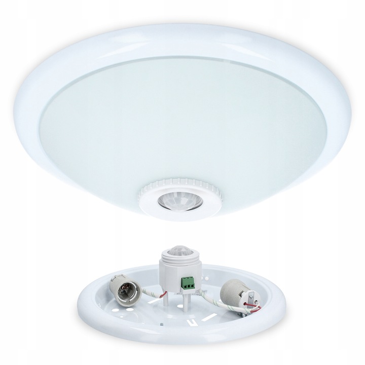 Плафониера със сензор за движение TRCR, 2x40W, бяла, O30см, 360° видимост