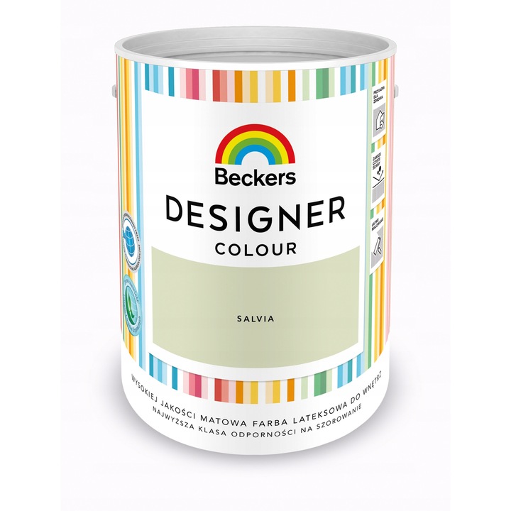 Beckers Designer Colour 5L matt latex festék, Salvia, mosásálló, jó fedőképesség