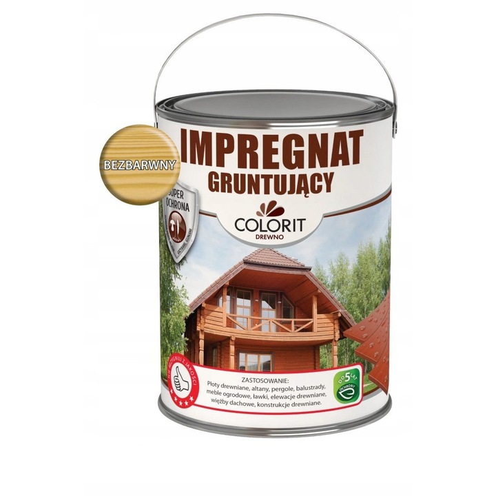 Colorit alapozó impregnáló 4,5L, átlátszó, kültéri, UV védelem, 10m2/L