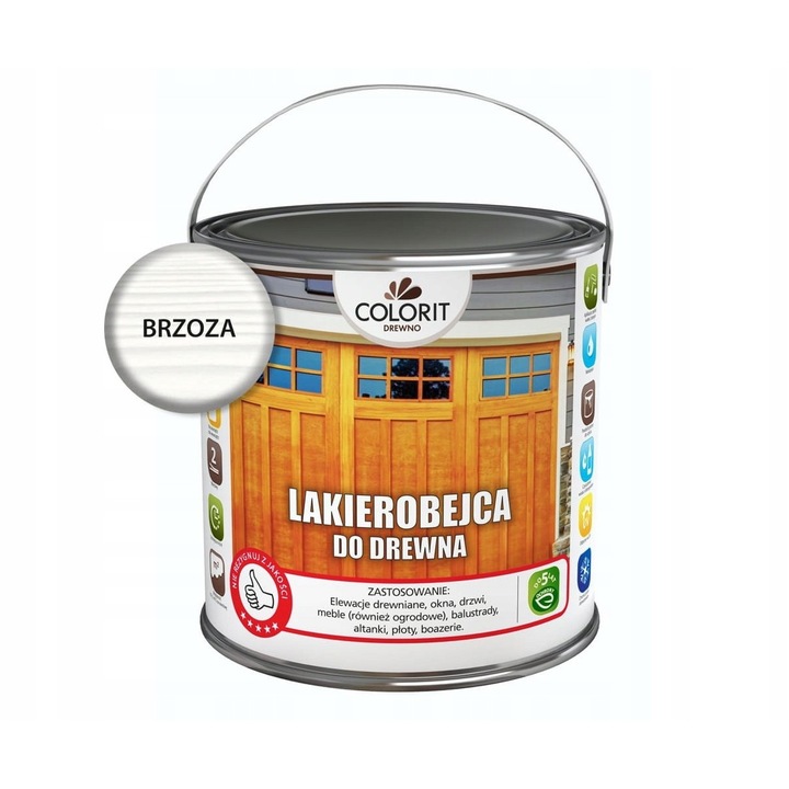 Vopsea pentru lemn Colorit 2,5L, brad, ecologica