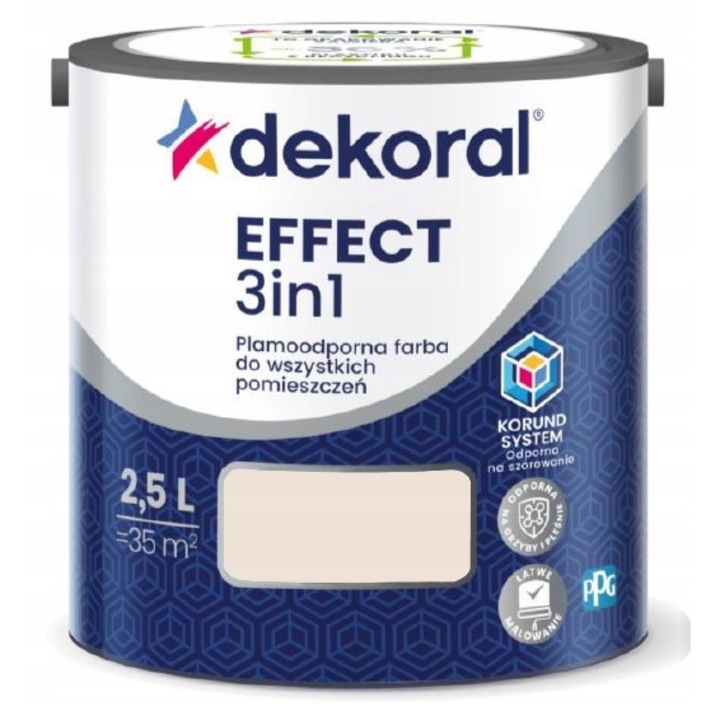 Dekoral Effect 3in1 latex festék, 2,5L, világos bézs