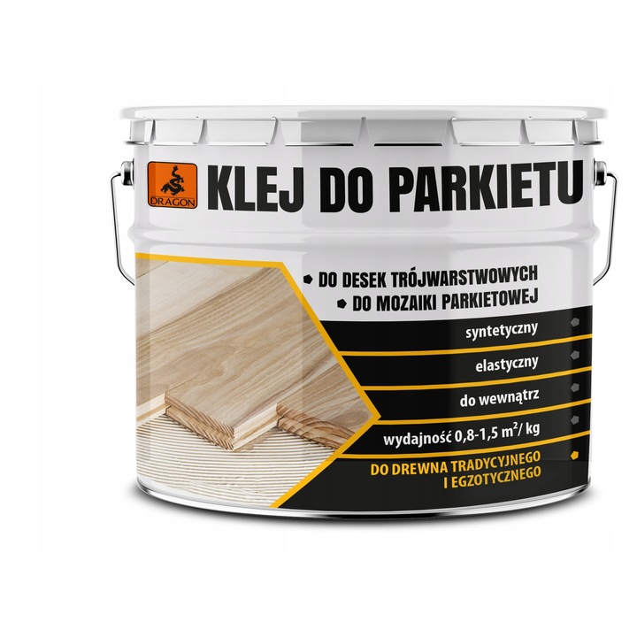 Dragon szintetikus parkettaragasztó 15kg, rugalmas, oldószermentes, nedvességálló