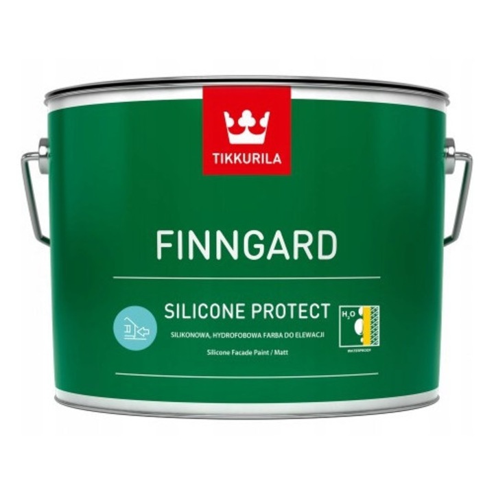 Tikkurila Finngard Silicone Protect homlokzatfesték, 2,7L, matt, színpaletta szerinti színezés, ecsettel vagy hengerrel felhordható