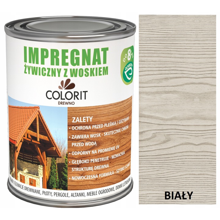 Colorit viaszos impregnáló 5L, fehér, fa védelemre és dekorációra