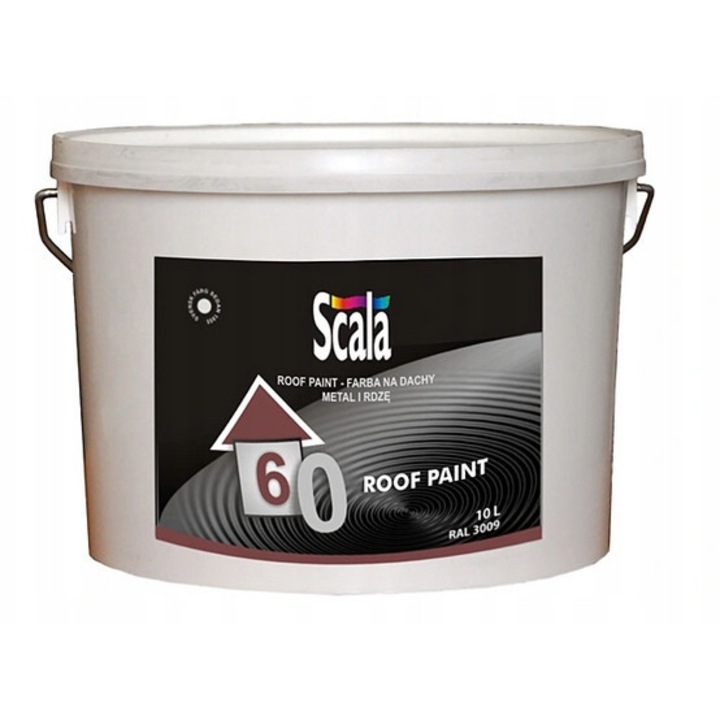 Vopsea pentru acoperis Scala, baza alba, 9L, poliakrilica, interior/exterior