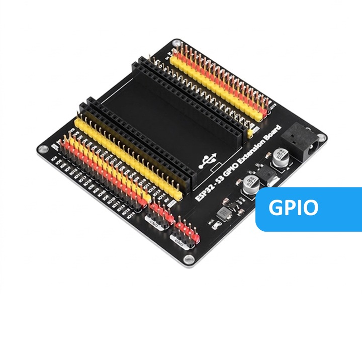 Placa de extensie GPIO ESP32-S3, compatibila cu ESP32-S3, alimentare DC 6.5–9V, modul pentru robotica si dezvoltare