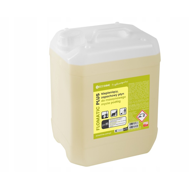 Padlótisztító oldat, EcoShine, FLOMATIC PLUS, koncentrátum, 5L, nagy felületekre, pH 11