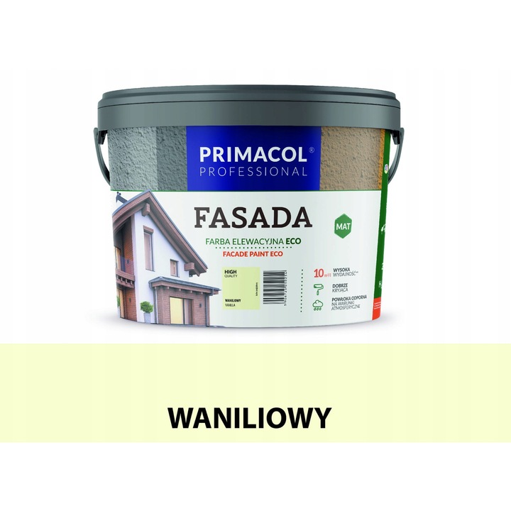 Primacol Fasada Eco matt kültéri festék, vanília, 9l