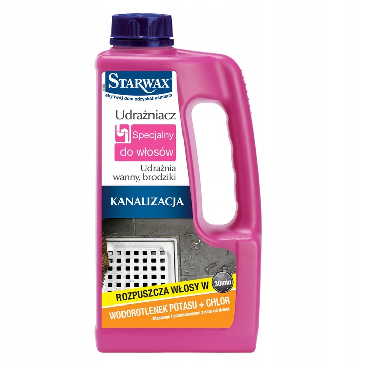 Csőtisztító folyadék, Starwax, 0,9 l, hatékony, 30 perces hatás, 24,5x11,8x6,4cm