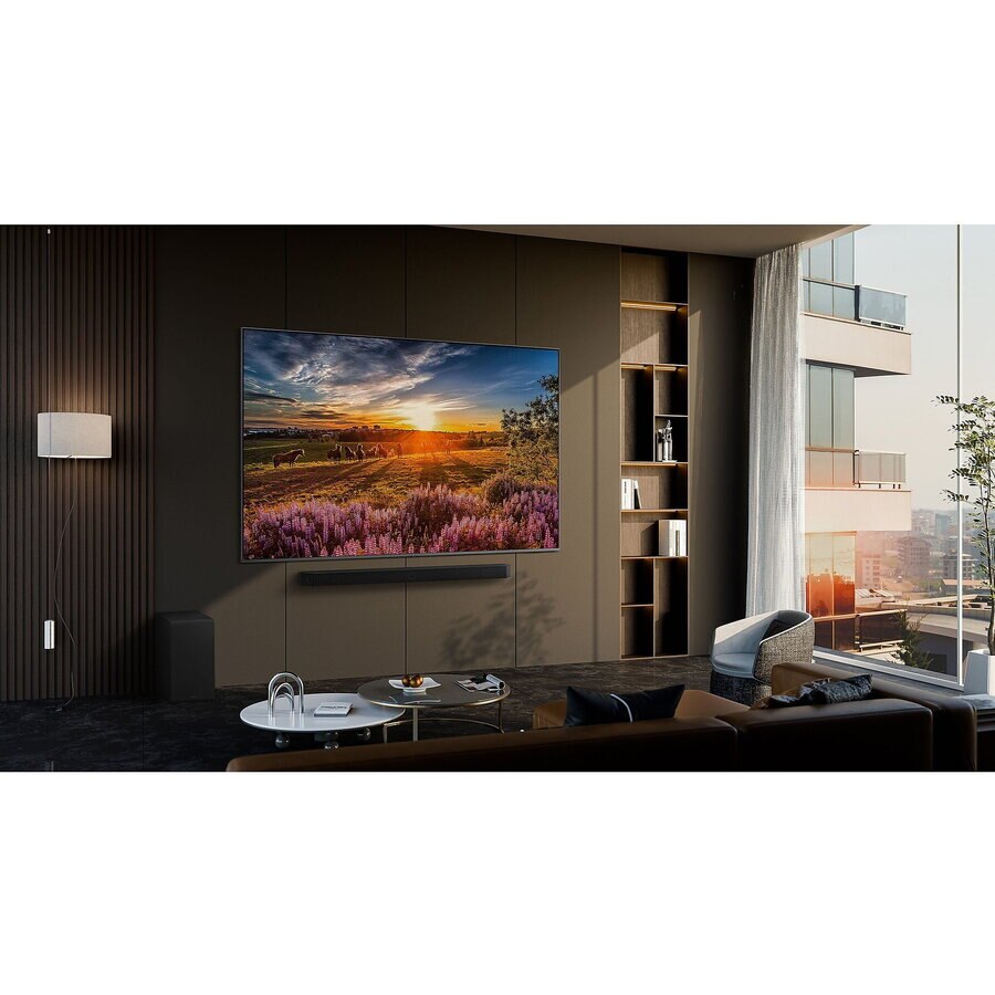 Televizor Smart Samsung 85Q80D, QLED, 85 inch, 214 cm, UltraHD 4K, HDR, twin tuner, Direct Full Array, 120Hz panel, Negru-Argintiu